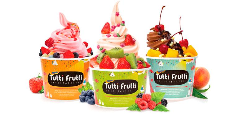 Вкусное открытие в Г­алерея Новосибирск - T­utti Frutti Frozen Yo­gurt!